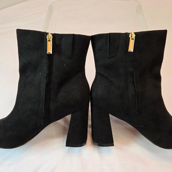 DREAM PAIRS Women's Chunky Heel Ankle Booties Almond Toe/Zipper Sz: 7.5 Black - Picture 10 of 13